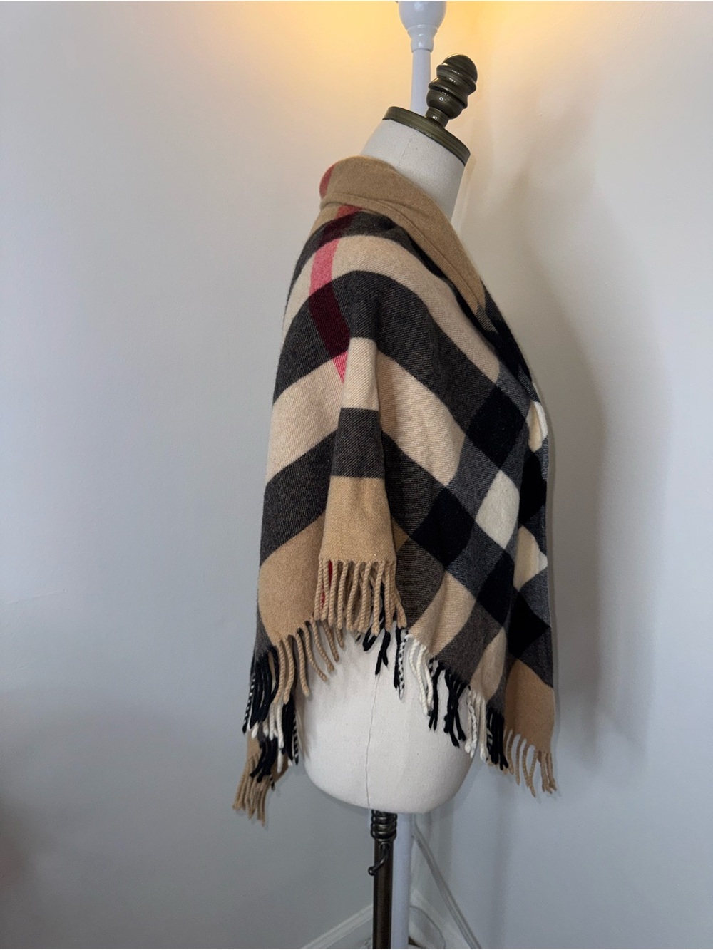 Burberry Check Cashmere Bandana Scarf triangle made in Scotland 100% Authentic - Picture 4 of 8